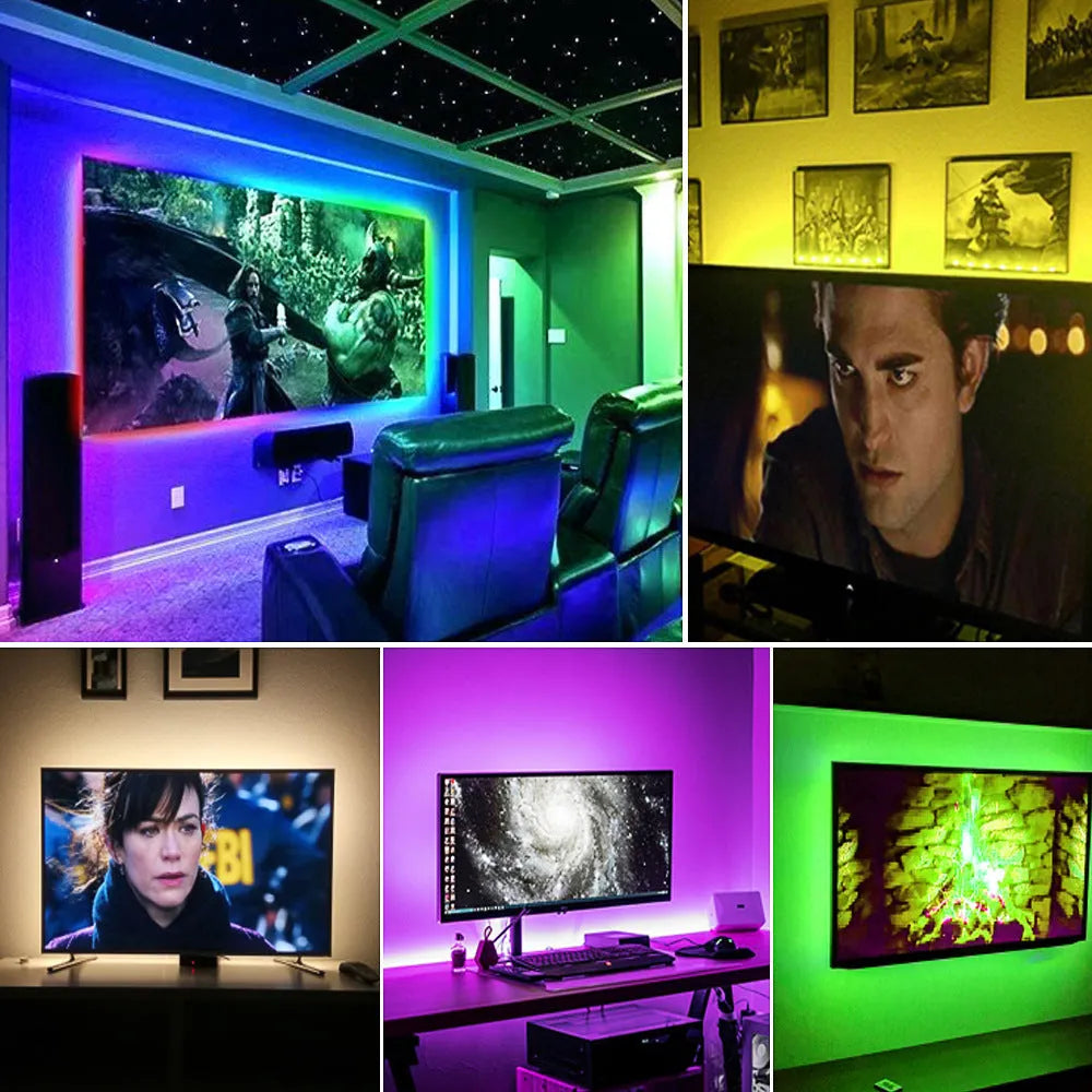 1 metre flexible LED strip light with 30 LEDs and 120-degree beam angle for TV computer background lighting