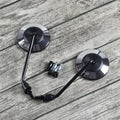 Retro motorcycle universal rearview mirror with ABS shell in black, 10mm thread