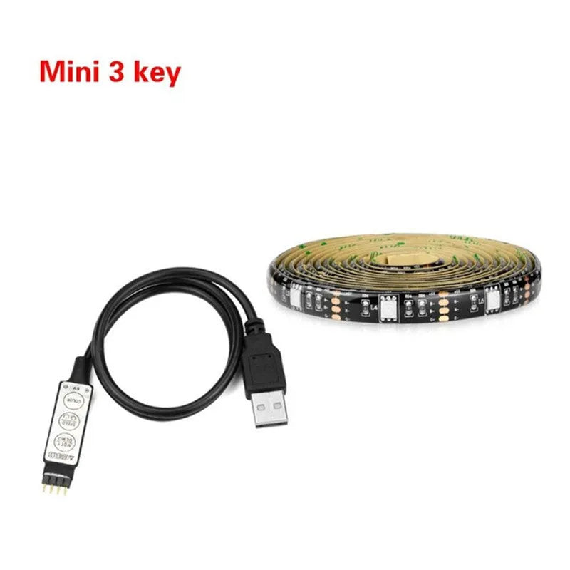1 metre flexible LED strip light with 30 LEDs and 120-degree beam angle for TV computer background lighting