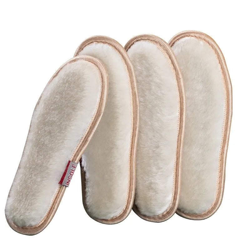 Children's warm fleece-lined insole in beige edge lock colour, sizes 20-38
