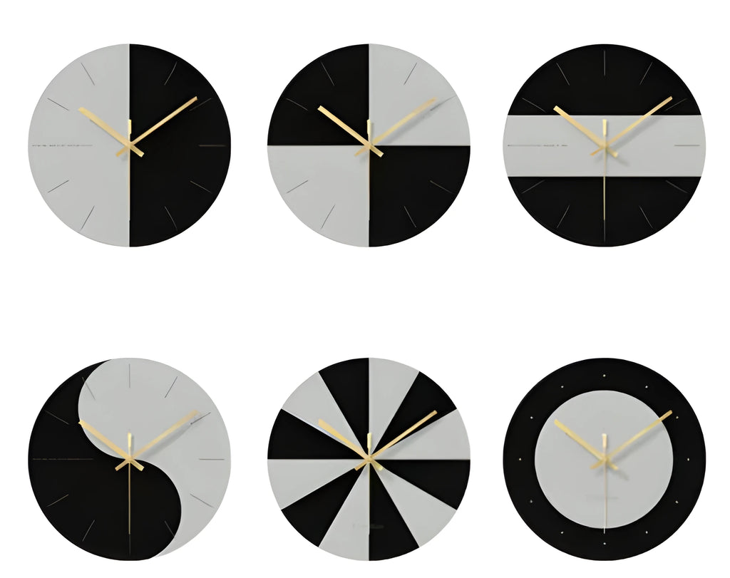 Transparent tempered glass wall clock with silent movement and minimalist design