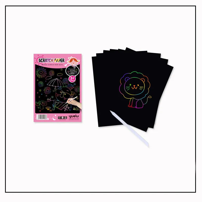 Children's handmade drawing paper in solid colour for scraping with A4 and 16K size options