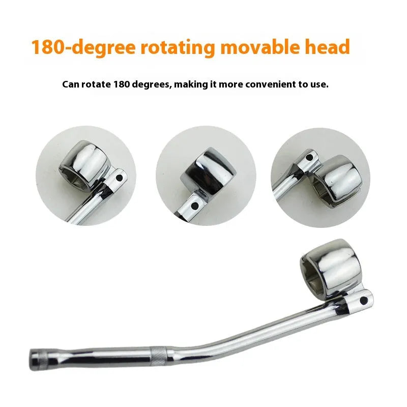 Oxygen sensor removal tool with 22mm hexagonal socket and bright chrome finish