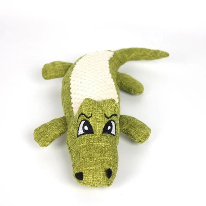 Corn grid textured pet plush toy with biting sound function in blue, green or red colours
