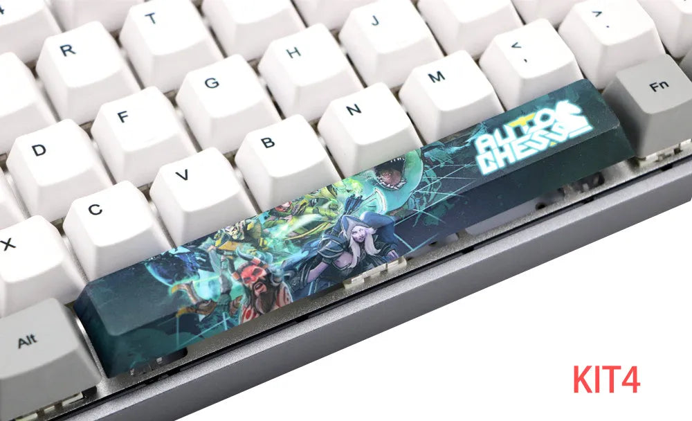 PBT five-sided sublimation keycap set with 6.25U space bar in selected colour kit