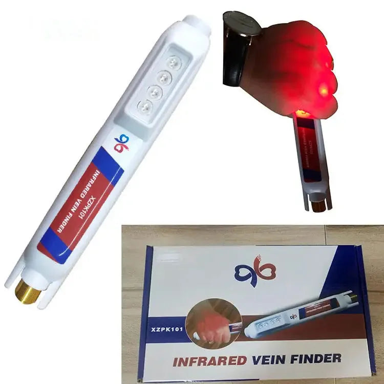 Handheld ultrasonic infrared pulse detector with rechargeable base and indicator lights