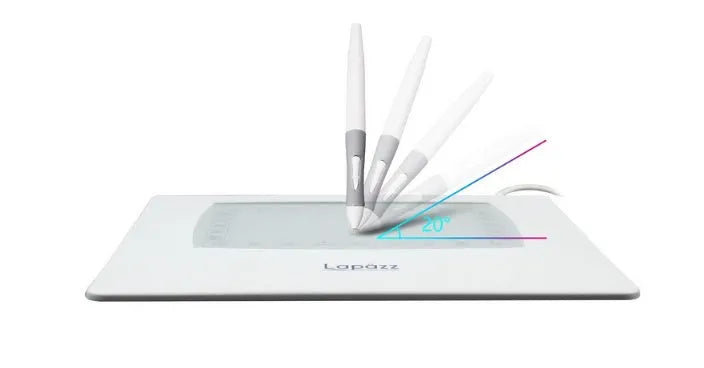 WP5540 white computer painting board USB graphics tablet with pen on a desk
