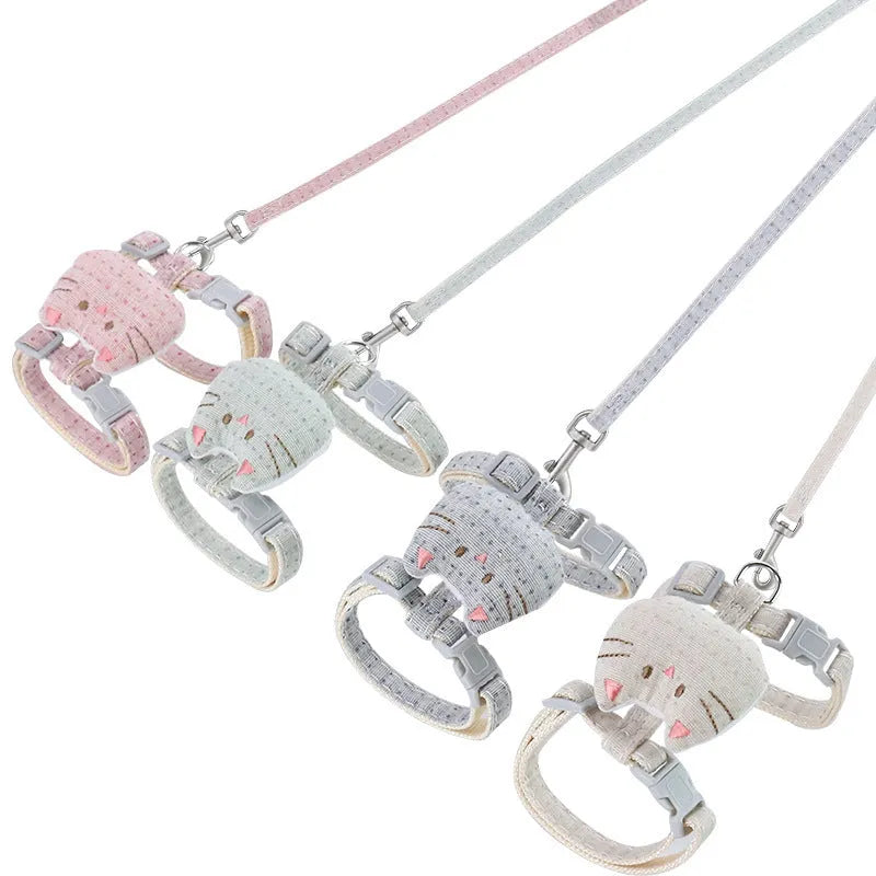 T-shaped cloth cat pulling rope in pink, beige, grey or cyan for cats up to 8kg