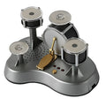 Silver creative finger touch mini drum musical toy with plastic body and finger tapping surface