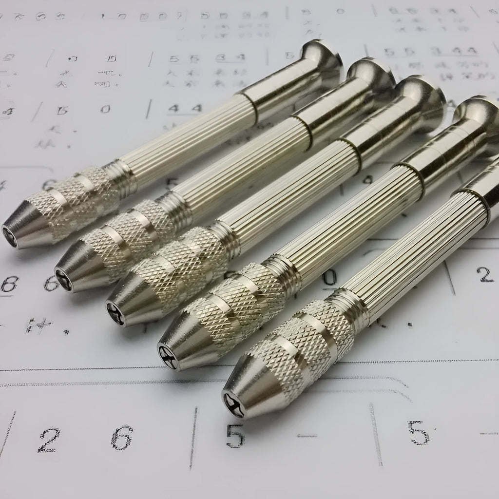 Hand twist drill with manual reamer for soft material drilling, 93mm length, metal construction