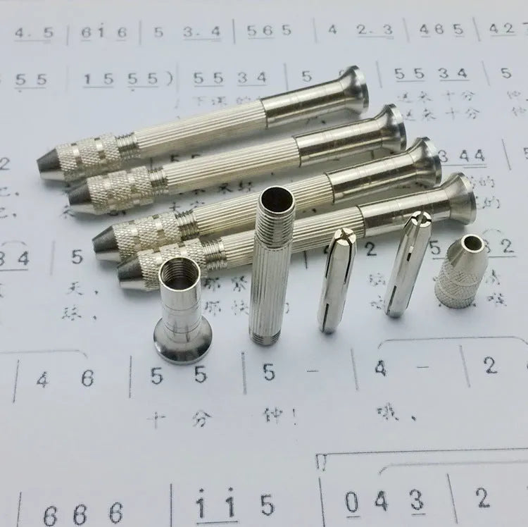 Hand twist drill with manual reamer for soft material drilling, 93mm length, metal construction