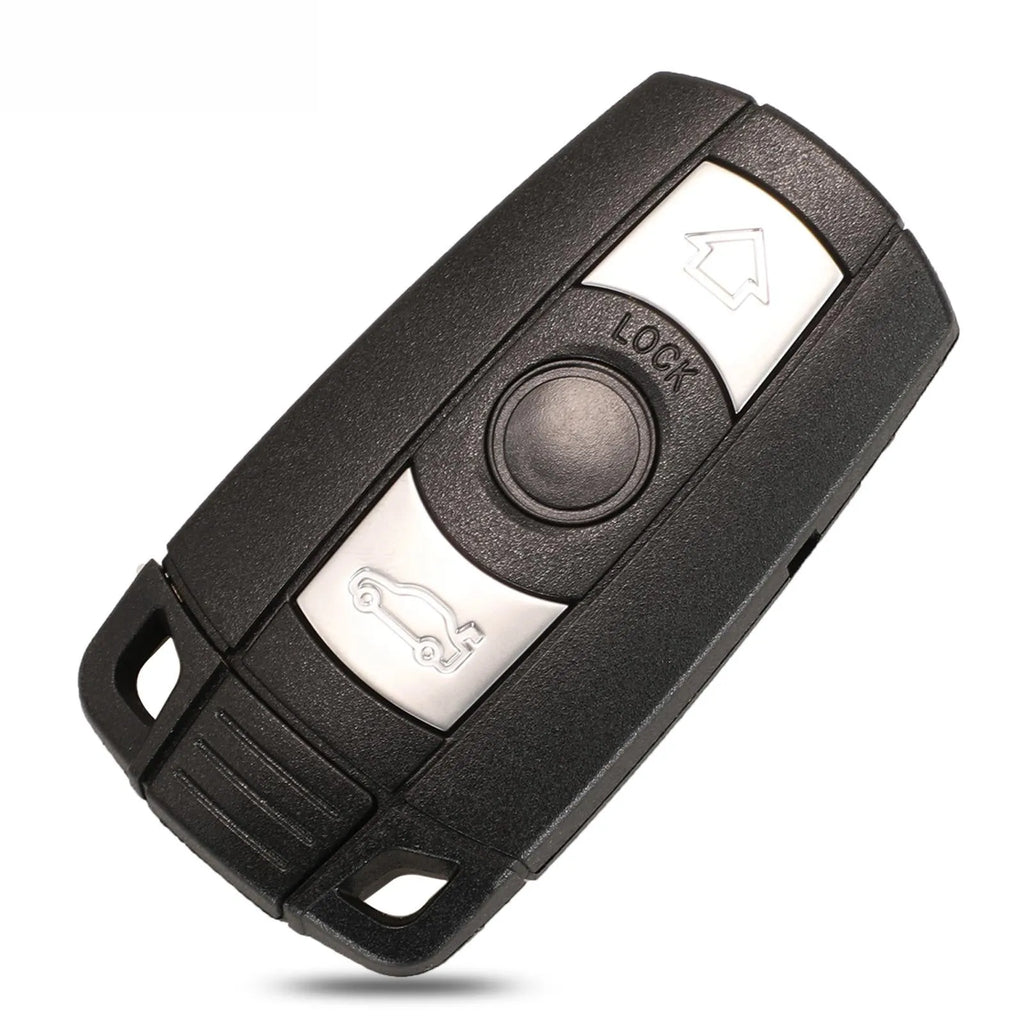 CAS3 semi-intelligent remote car key fob for BMW with three blank metal keys.