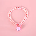 Macaron candy colour plastic adjustable pet collar for cat dog rabbit chain style