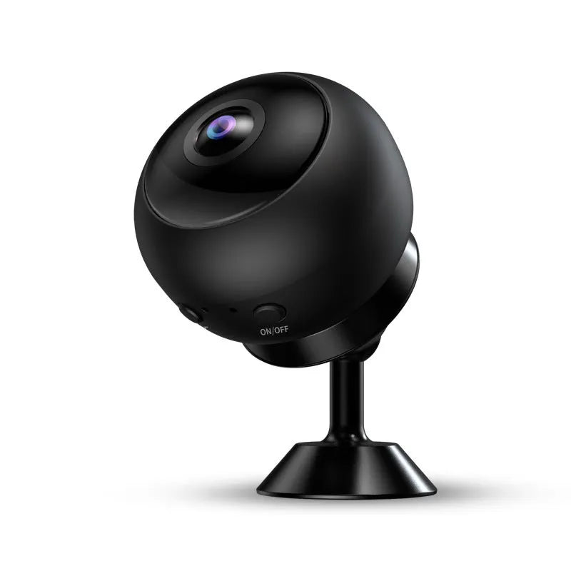 1080p wireless wifi surveillance camera with ABS plastic housing and wide-angle lens