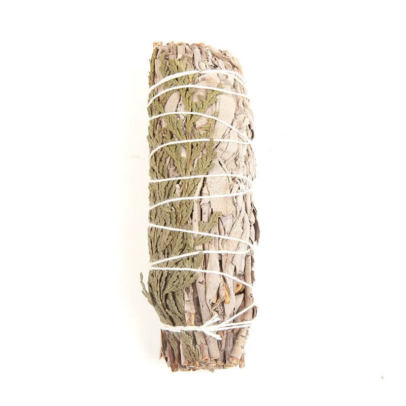 White sage and red rose petal incense bundle for fresh air with colourful dried botanicals