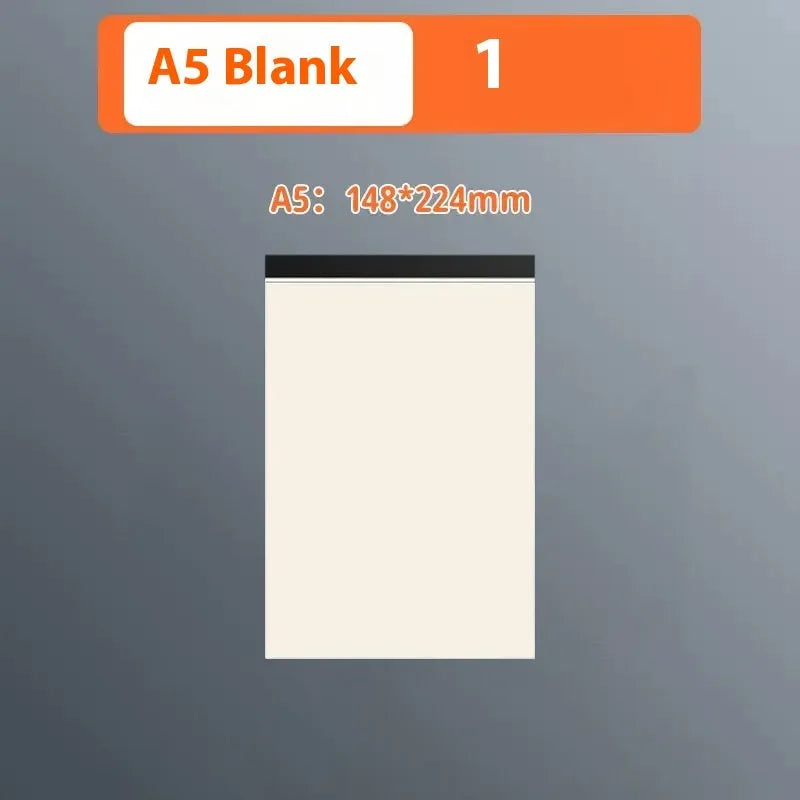 A5 B5 A4 writing pads with 80 tearable sheets in blank grid or lined ruling options