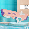 Electric water gun children's toy high pressure spray double nozzle pull-out plastic blue with water stream