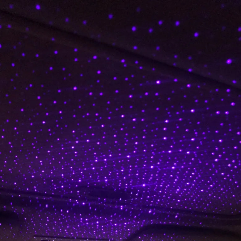 USB star laser projection lights for car interior atmosphere decoration with multiple colour options and style settings
