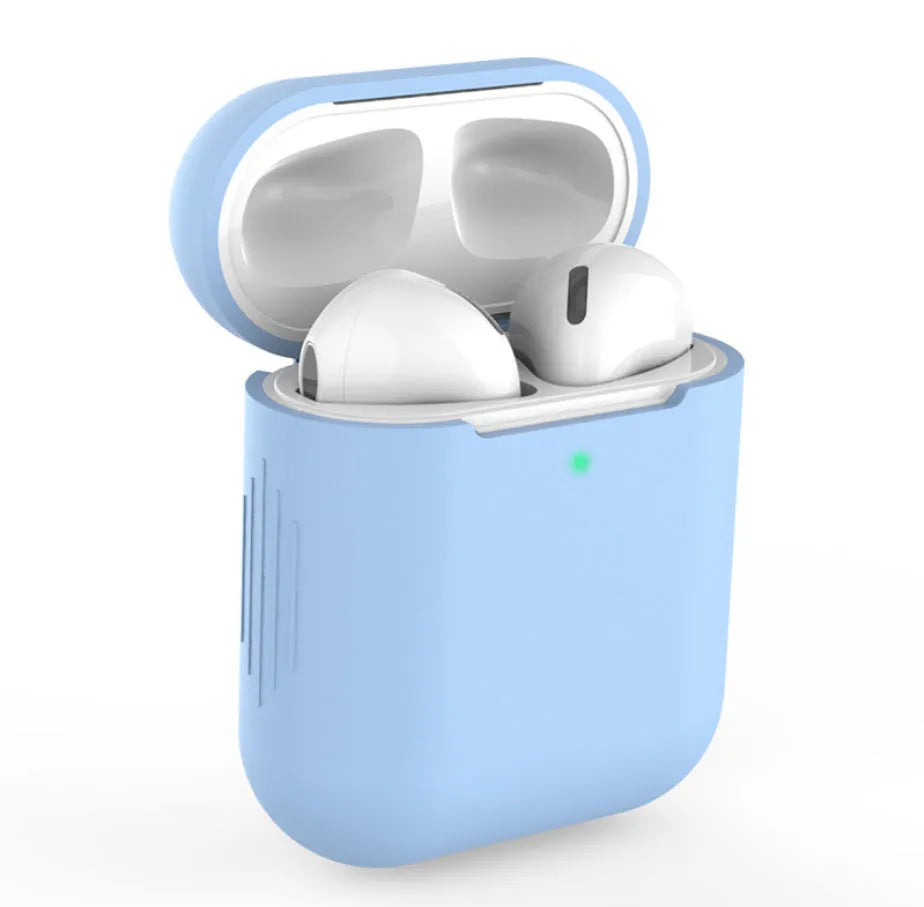 Silicone protective cover for AirPods 2 wireless headphones in multiple colour options