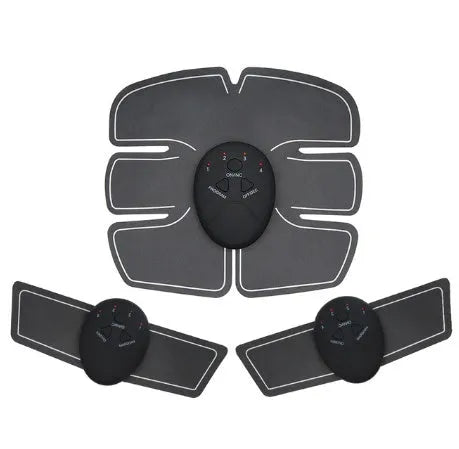 EMS electrical muscle stimulator unit with gel pads for hip and abdominal toning