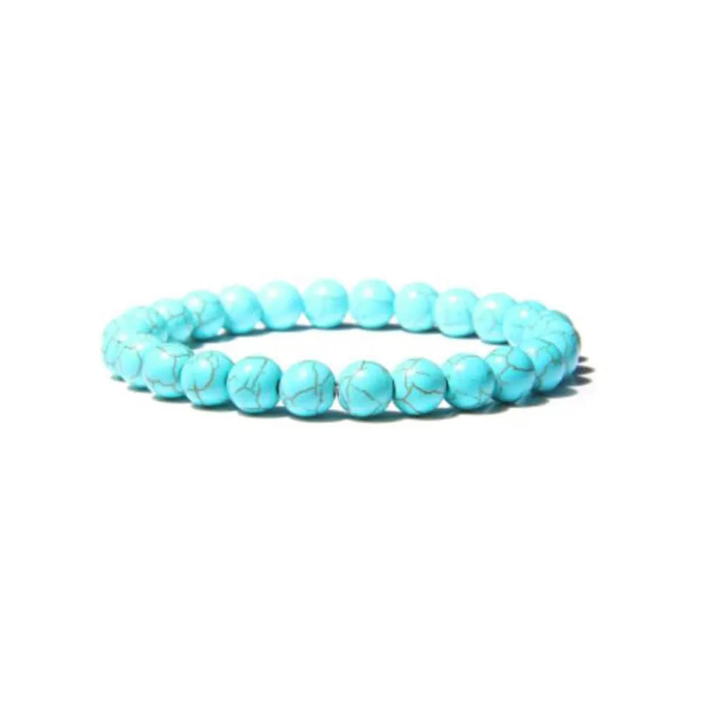Handcrafted 8mm natural stone bead bracelet for girls with multiple agate colour beads