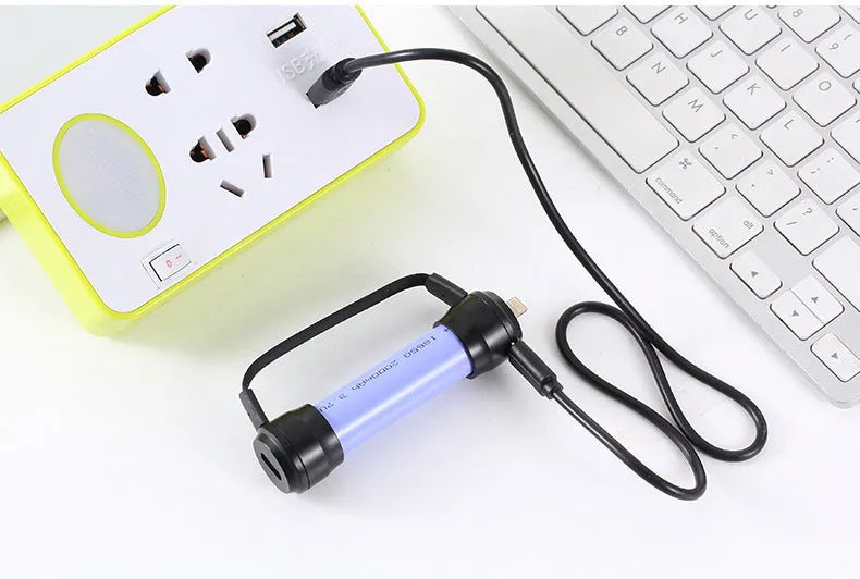 Mini portable keychain emergency charger for mobile phones with 18650 lithium battery