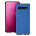 Canvas-style phone case for Samsung Galaxy S series in assorted colours