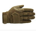 Men's tactical gloves in black with rubber knuckle and reinforced palm panel