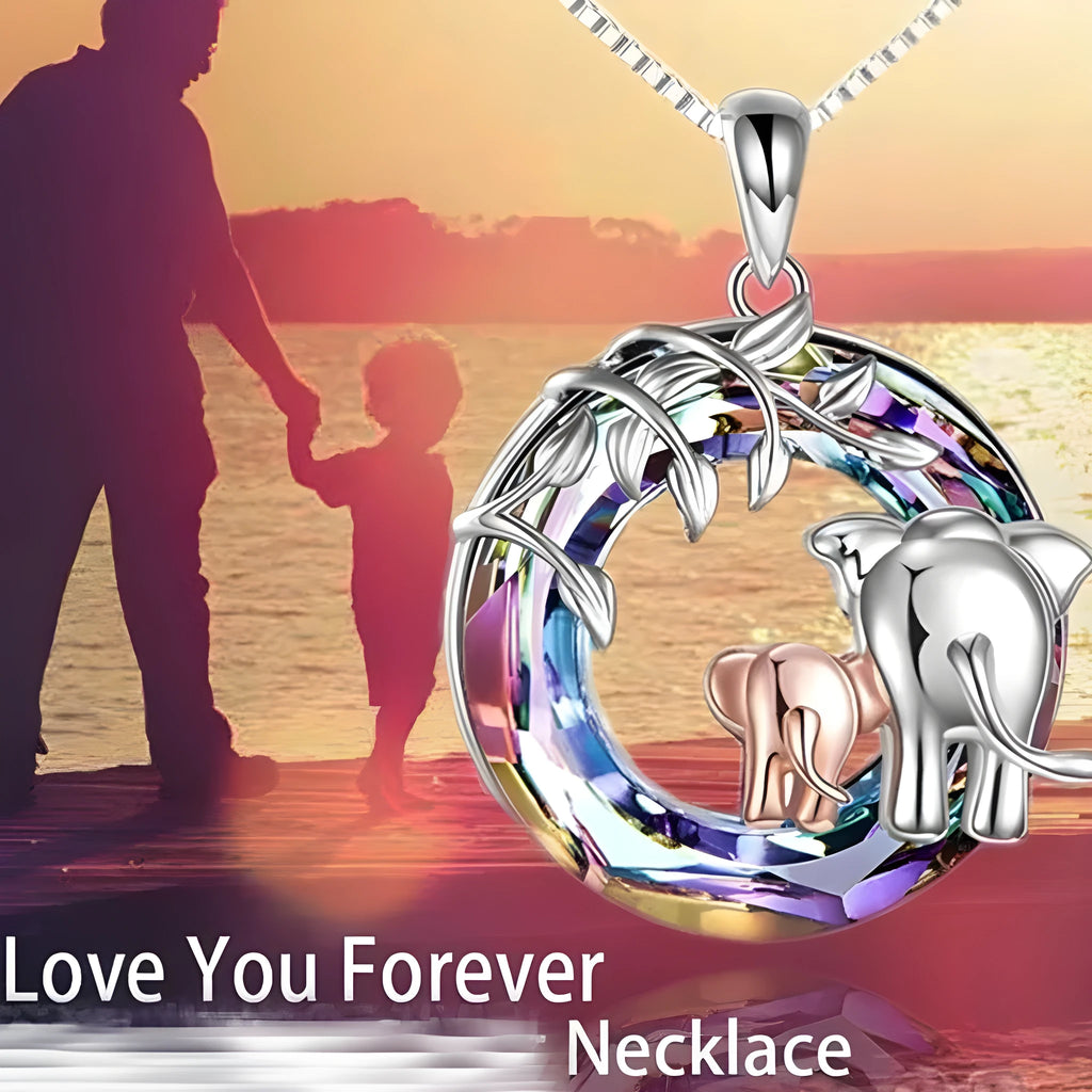 Animal-shaped women's necklace with Saturn pendant on adjustable chain
