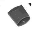 Silver aluminium alloy desktop tablet stand with adjustable holder and white mounting base on a wooden table.