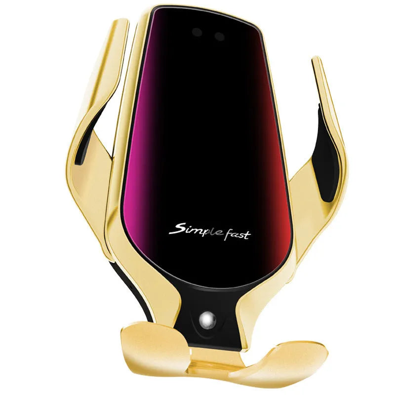 Magic Clip R3 car phone holder in black, gold, or silver with Type-C charging port