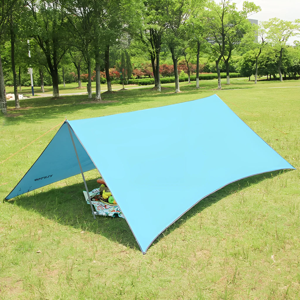 3x3 metre fruit green sun shade camping canopy tent with iron poles and 210D Oxford cloth on grass