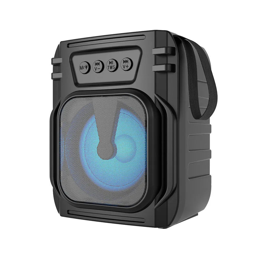 Portable Bluetooth speaker with radio in colour 3107, showing compact design and USB charging port