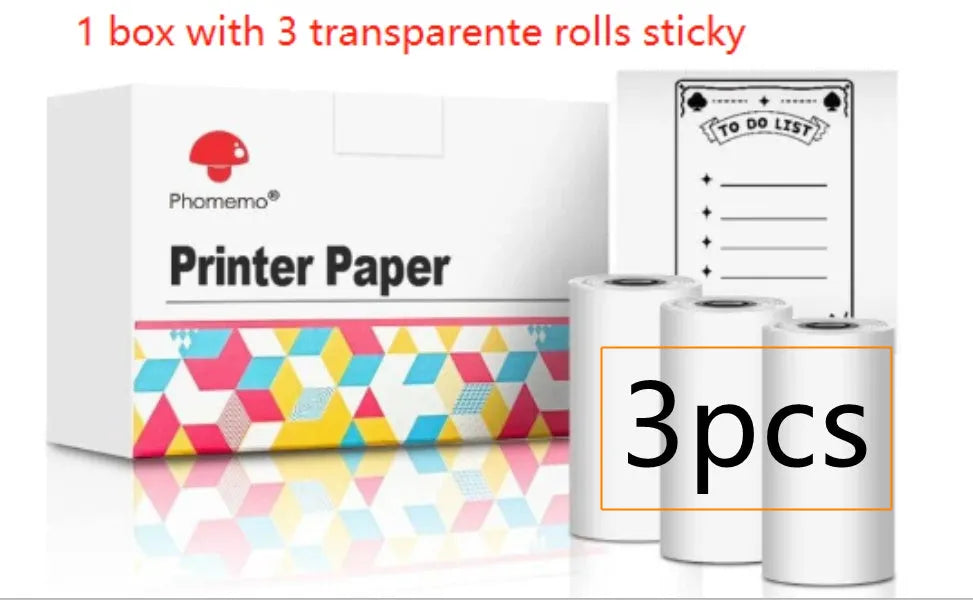 Mini portable printer with USB cable and protective rabbit ear case in pink, green or white
