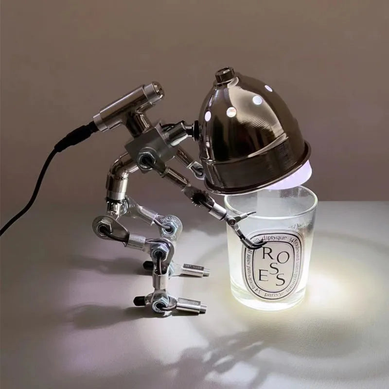 Silver copper robot atmosphere light with custom graphics in 22cm or 29cm size