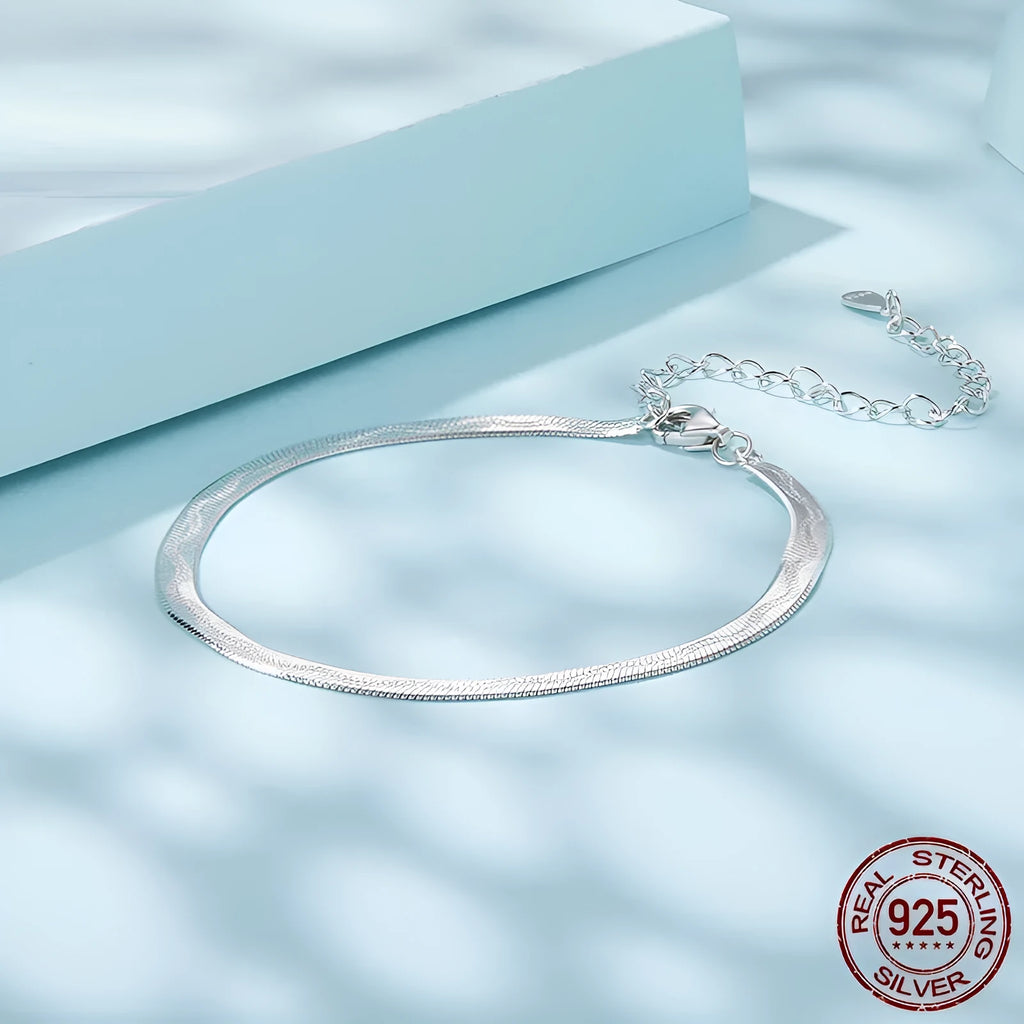 S925 sterling silver bracelet with electroplated finish, unisex personality style, colour SCB303