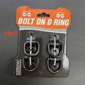 Galvanised carbon steel pull ring floor hook in black for truck cargo tie-down