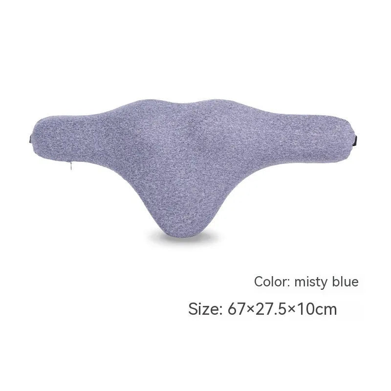 Car neck memory pillow headrest with memory foam filler in dark gray colour