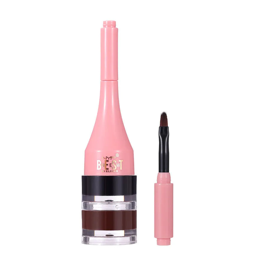 Multifunctional waterproof smooth eyeliner eyebrow pencil brown and black 2g dual-ended
