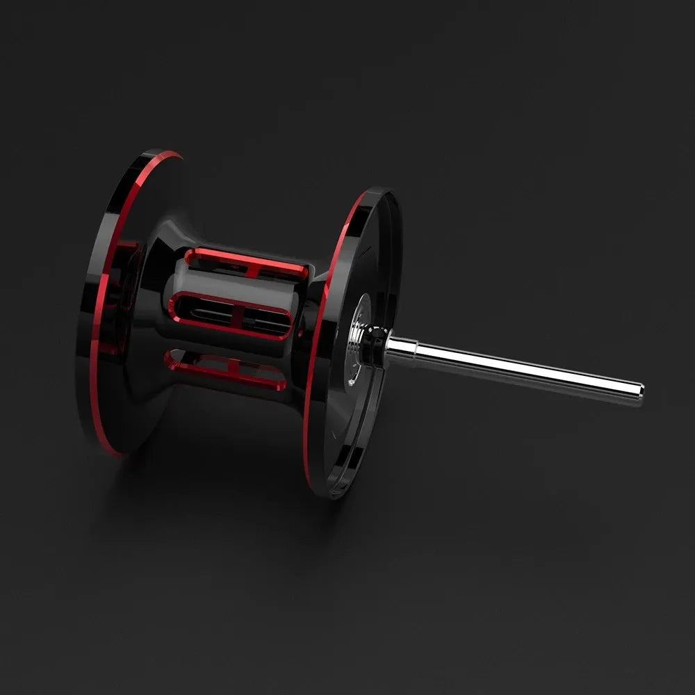 Drip wheel lure fishing rod with rocking wheel line system showing left and right hand wheel options