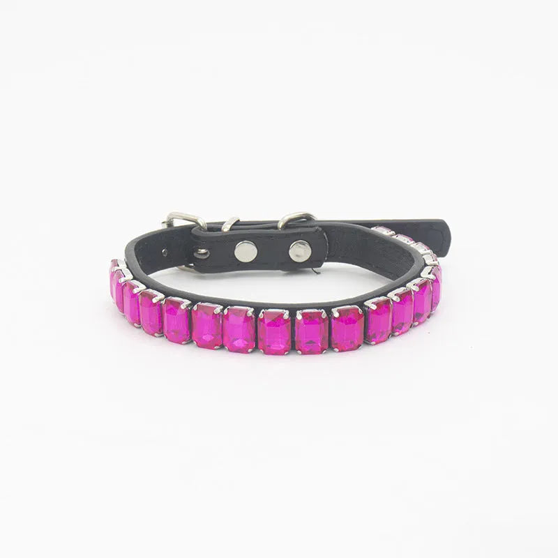 PU pet collar in multiple colours with size options XS to XL for dogs and cats