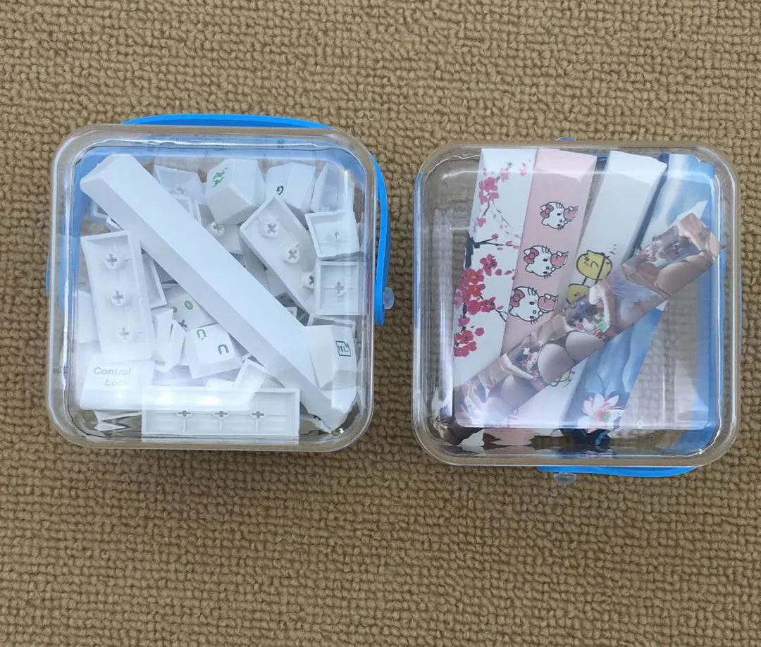 Japanese Russian Korean PBT sublimation keycaps for mechanical keyboards with five-sided space bar