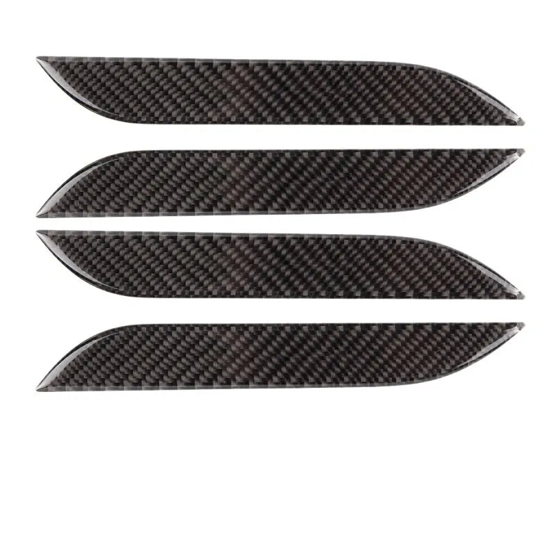 Tesla Model S carbon fibre door handle protection patches in 4-piece adhesive set