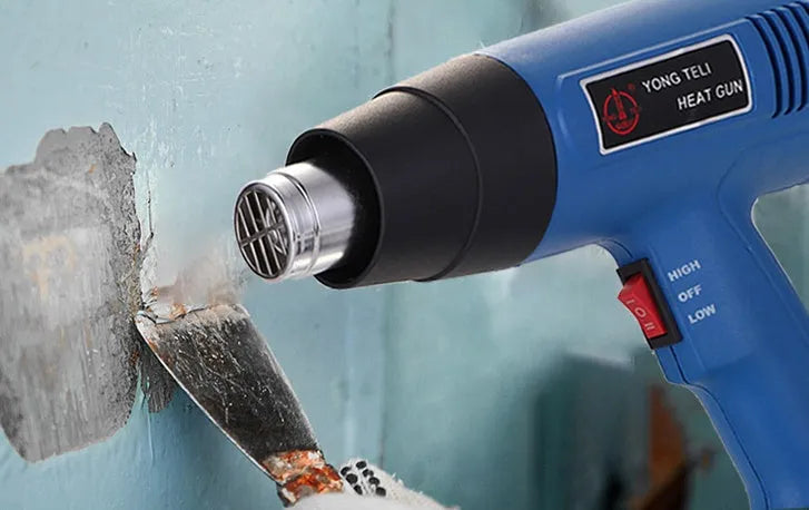 Industrial heat gun 1500W 220V with variable temperature 300-500°C dual air flow and overheat protection