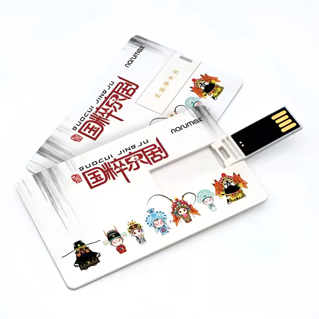 Creative gift USB flash drive with business card shape plastic shell USB 2.0 write protection switch