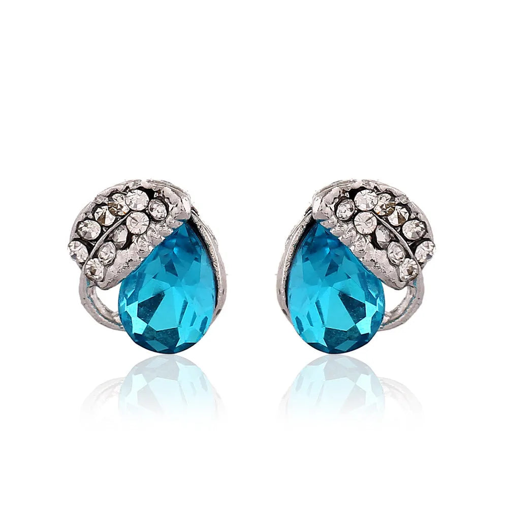 Bridal headdress bracelet earring three-piece set pendant drop metal alloy European American style