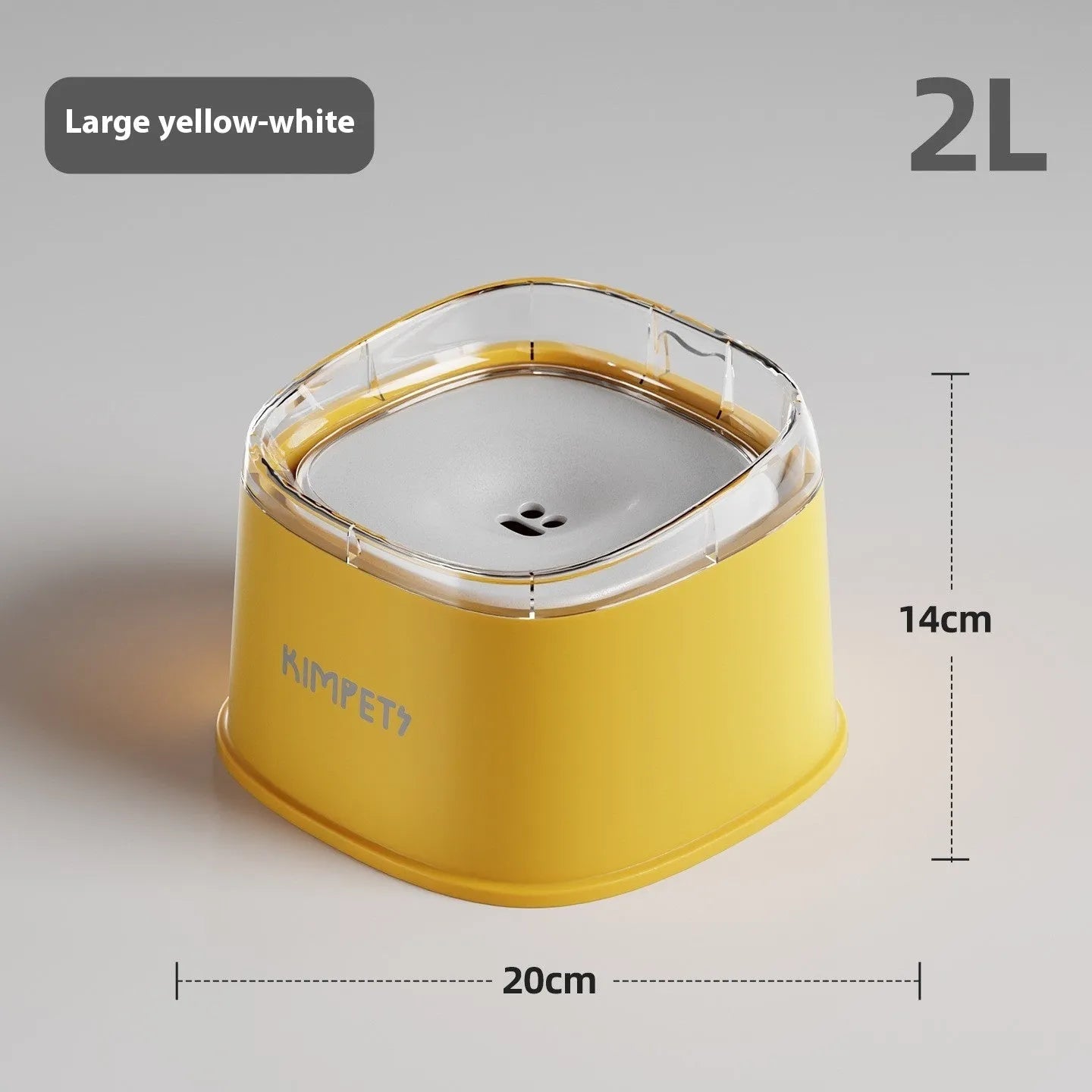 Anti-tumble dog keep dry mouth floating bowl in PP plastic with 1500ml or 2000ml capacity in various colours