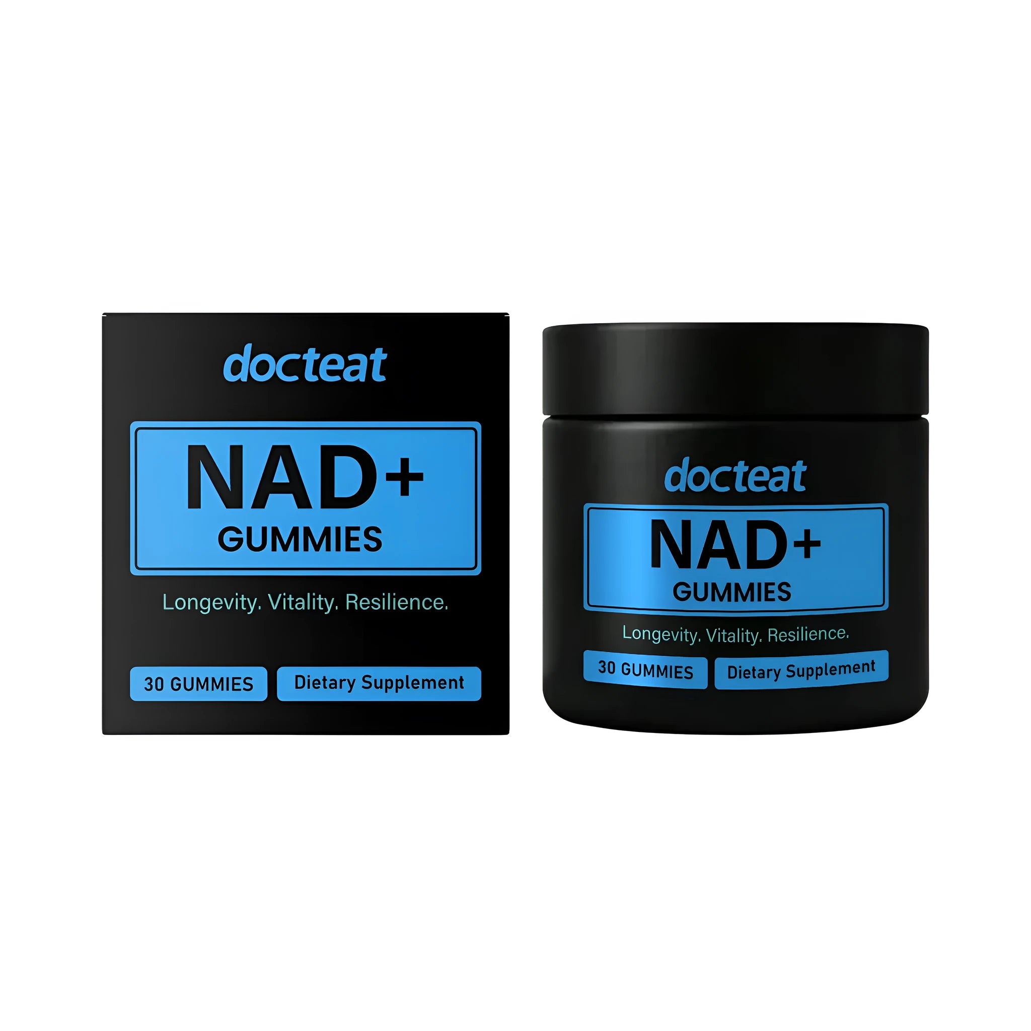 Green packaged soft candy nutritional gummies with 30 pieces containing NAD and nicotinamide nucleoside