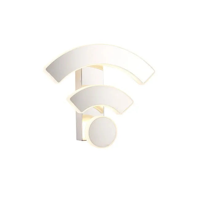 Frosted acrylic indoor wall light with WiFi logo shape, 11W, white and warm white options, 260x75x220mm