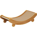 A U-shaped sisal cat scratch board lounge chair bed for cats in a pastoral style.